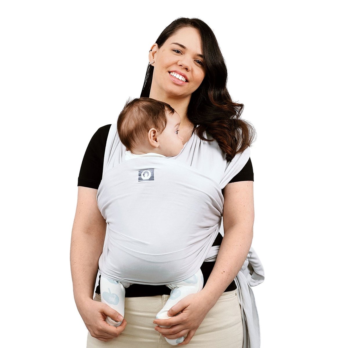 Gaia Carry Stretchy Baby Wrap Organic Cotton - Silver Grey