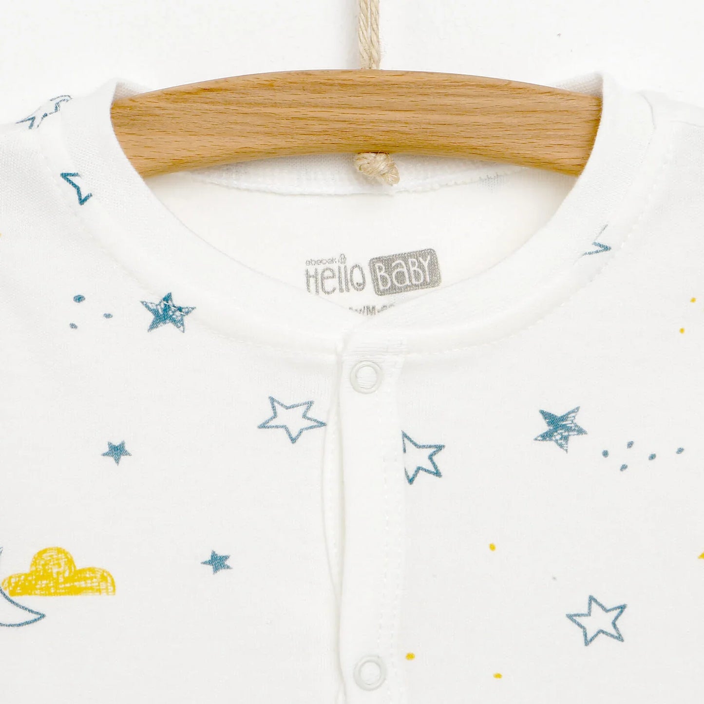 HelloBaby Newborn Baby Boy Footed Jumpsuit - Multicolour