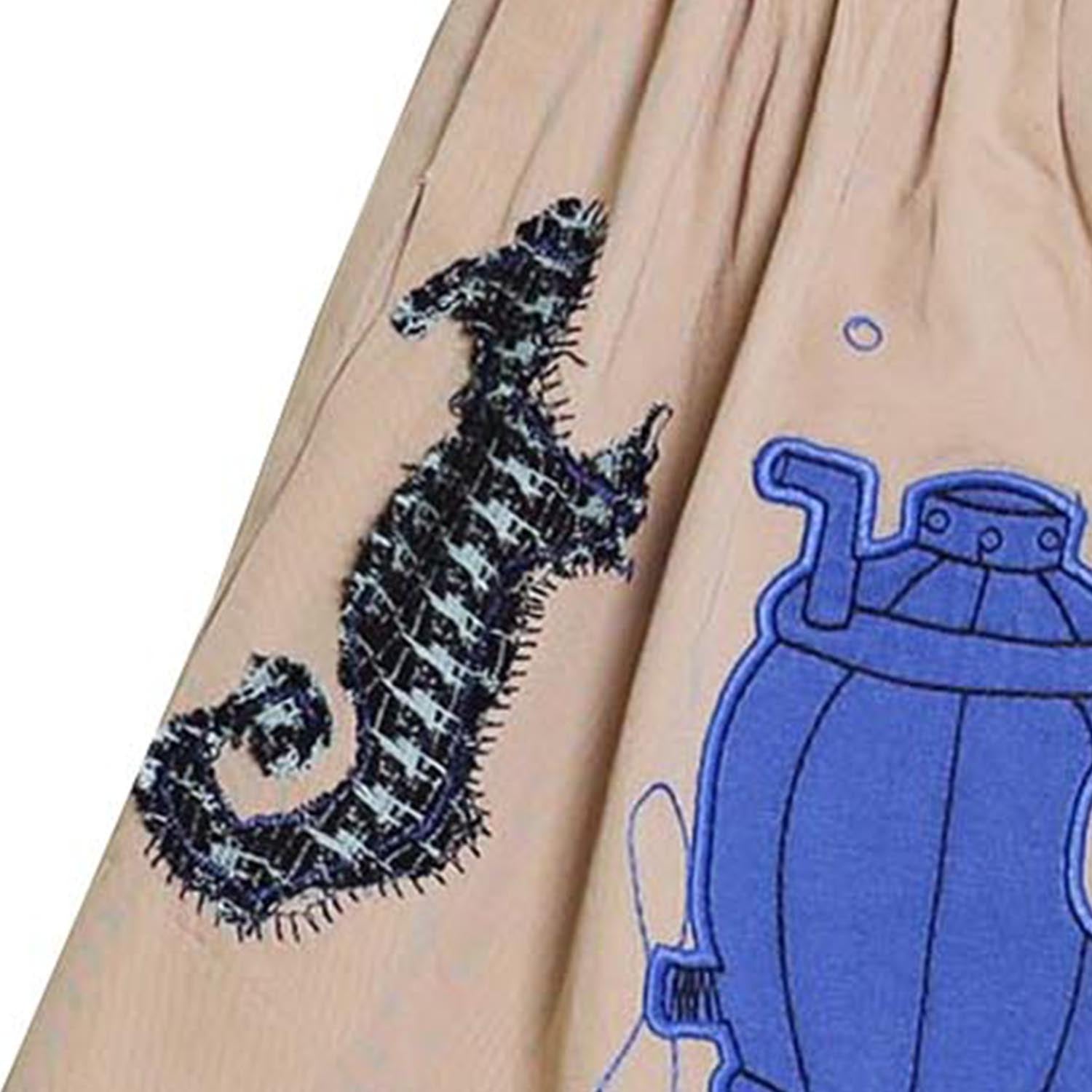 MAGIC MENDING PRELOVED Beige Cotton Skirt with Submarine, 4 years-2