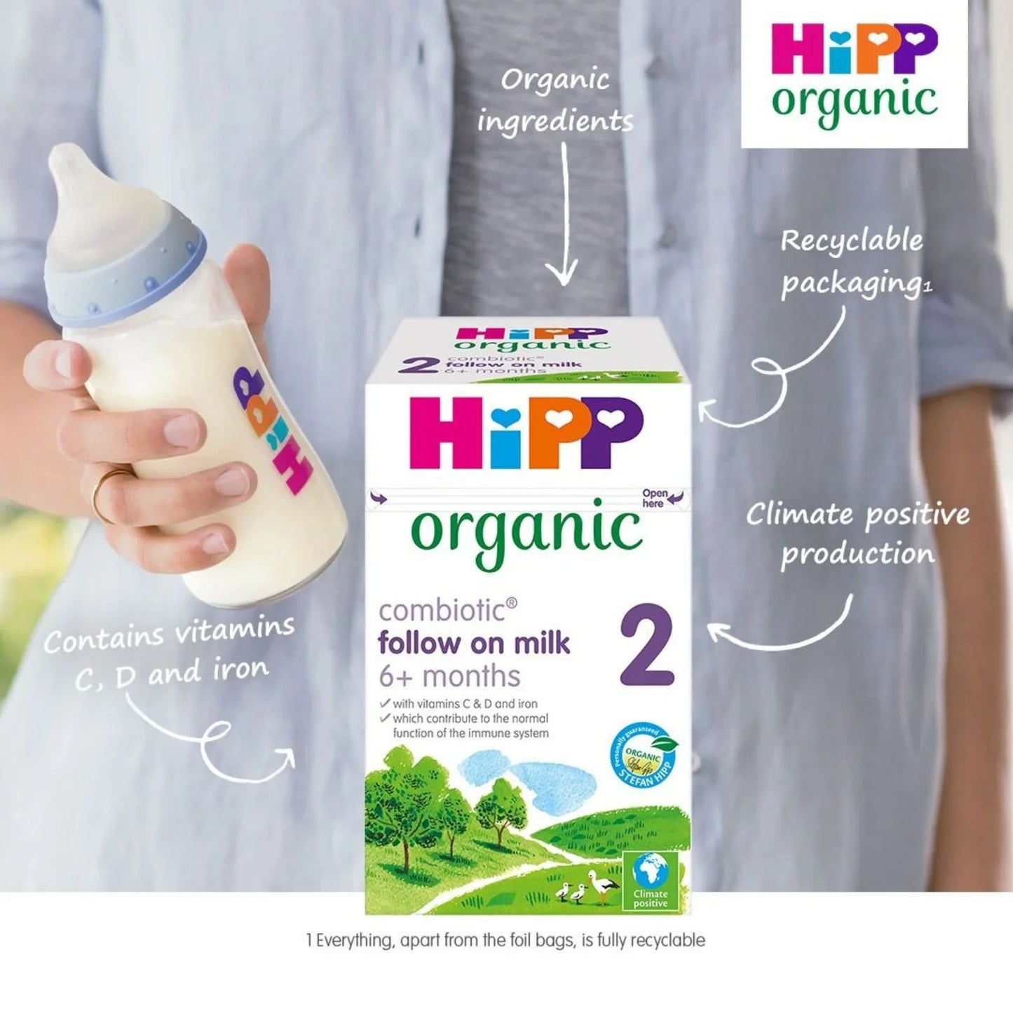 Hipp Organic 2 Follow On Milk Formula 6+ months 800g