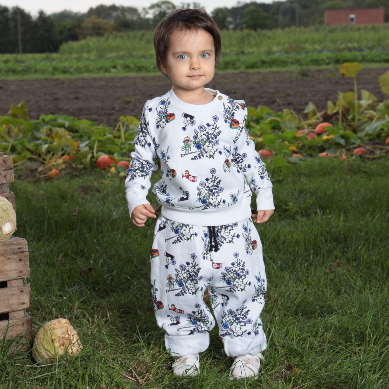 White Floral Baby Sweatshirt-2