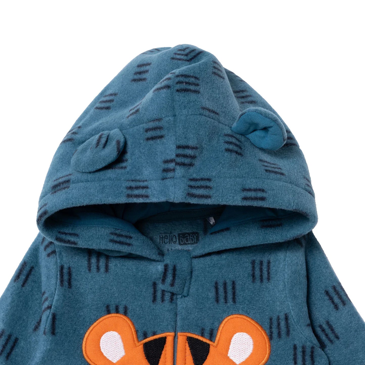 HelloBaby Newborn Polar Footed Jumpsuit - Petrol Printed