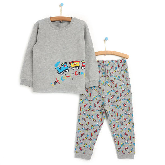 HelloBaby Basic Baby Boy Pyjamas - Grey Melange