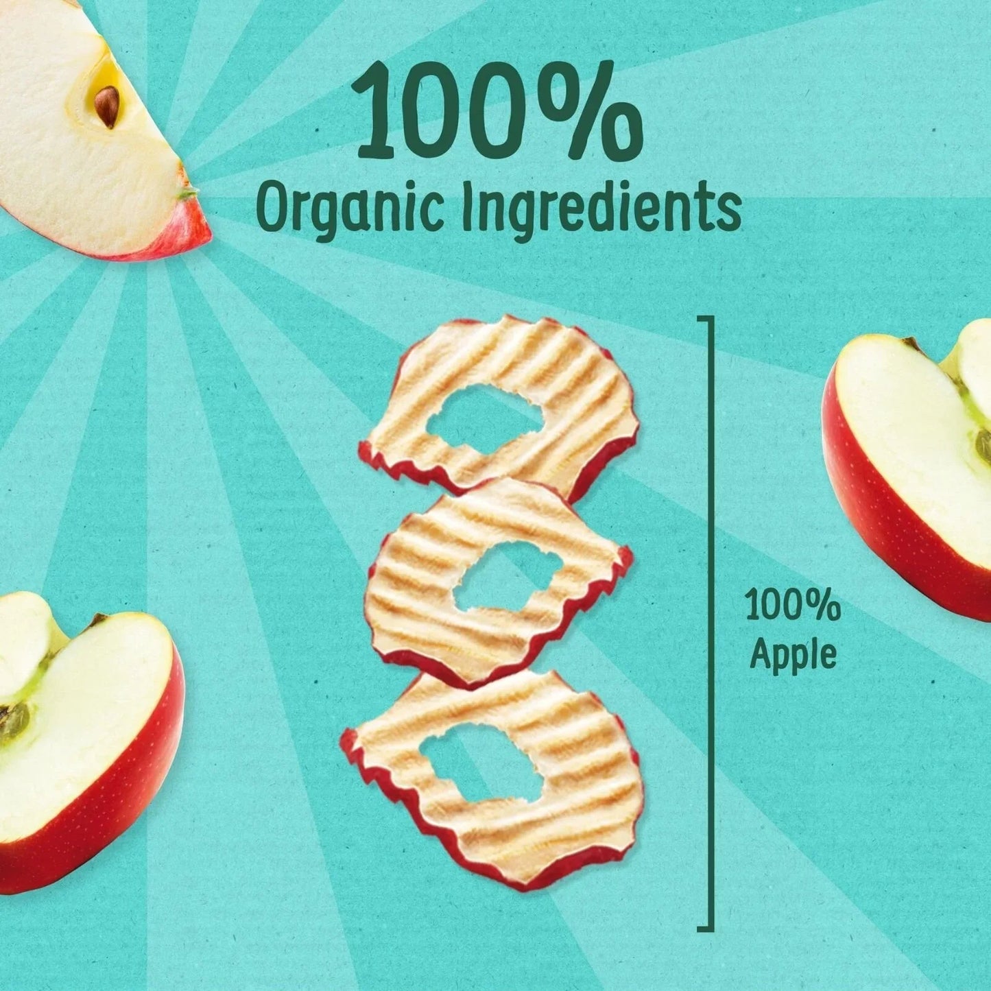 Organix Kids Wavy Apple Snackers 15g