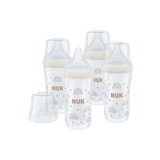NUK Anti-Colic Perfect Match 260ml Pack of 4 - Rainbow