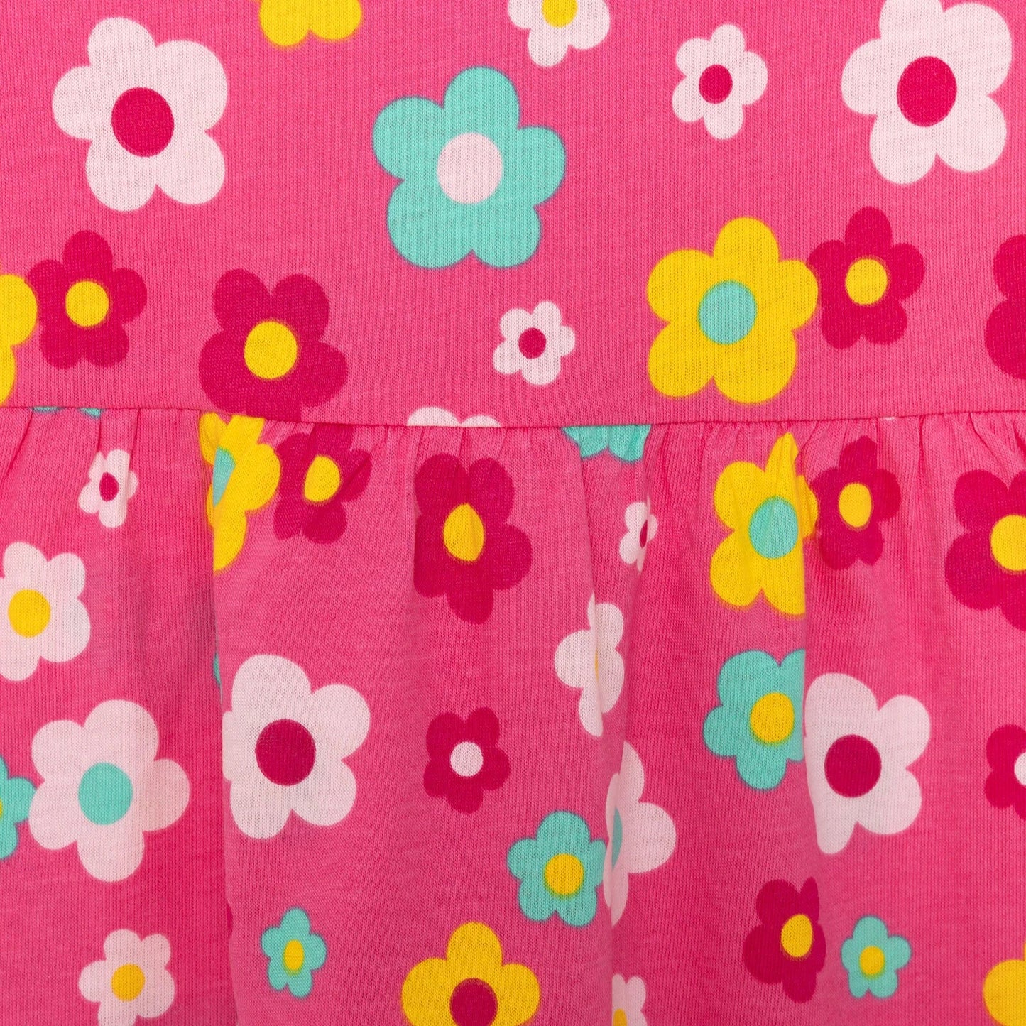 HelloBaby Basic Girl Daisy Patterned Dress - Pink