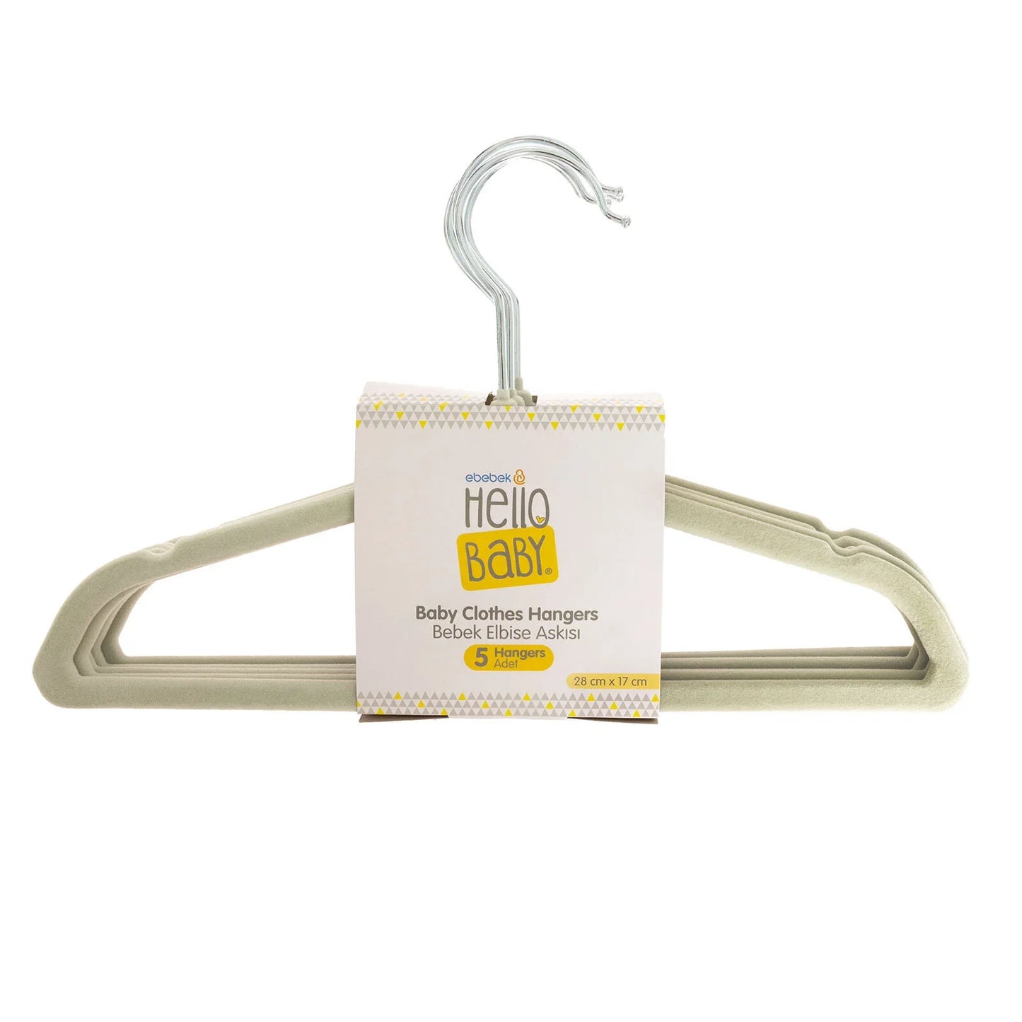 HelloBaby Velvet 5 pcs Hangers - Light Green