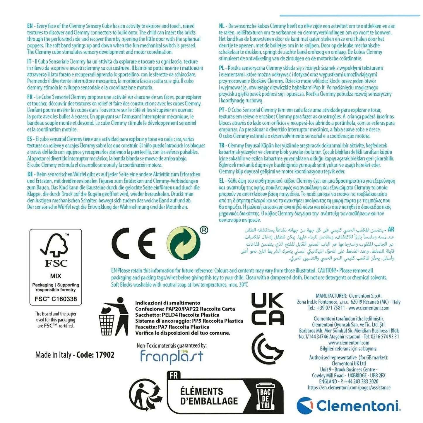 Soft Clemmy - Sensory Activity Cube