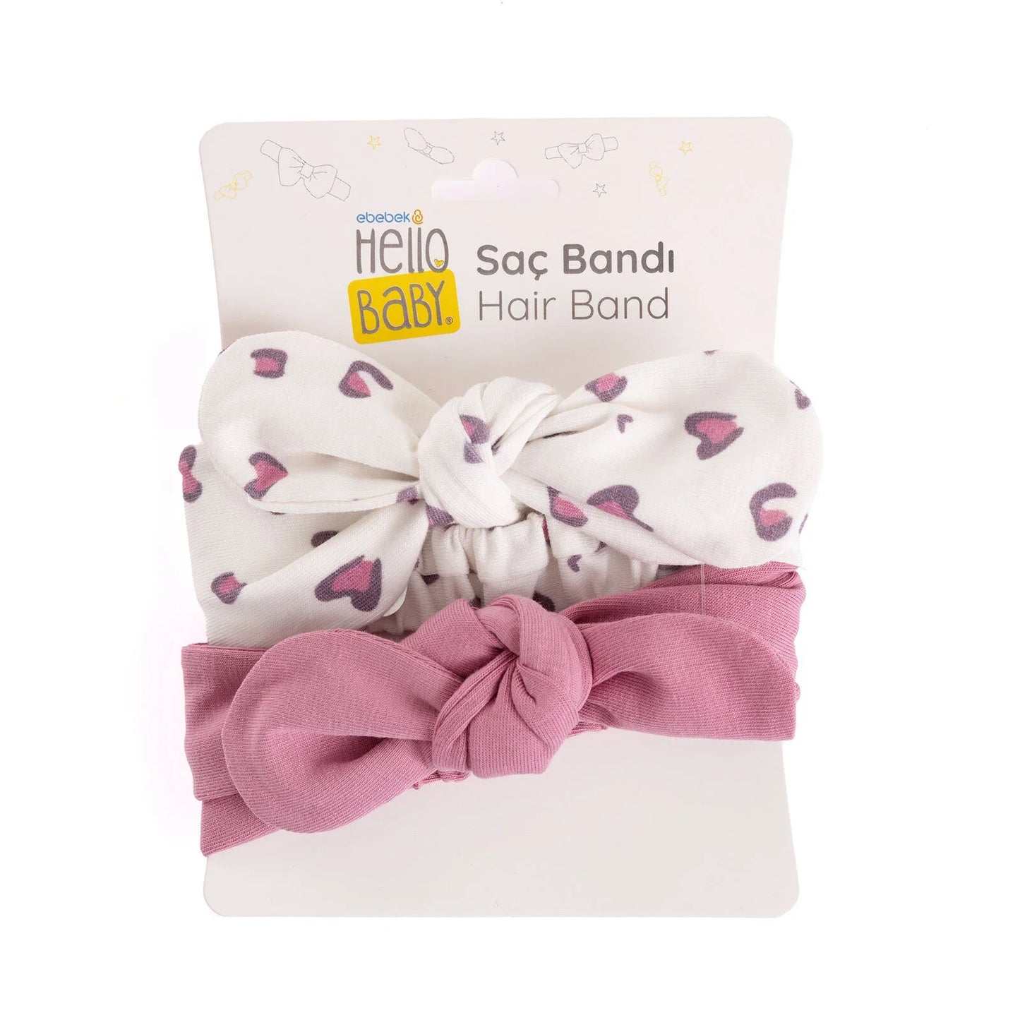 HelloBaby Baby Girl 2 Pcs  Hair Bands - Pink