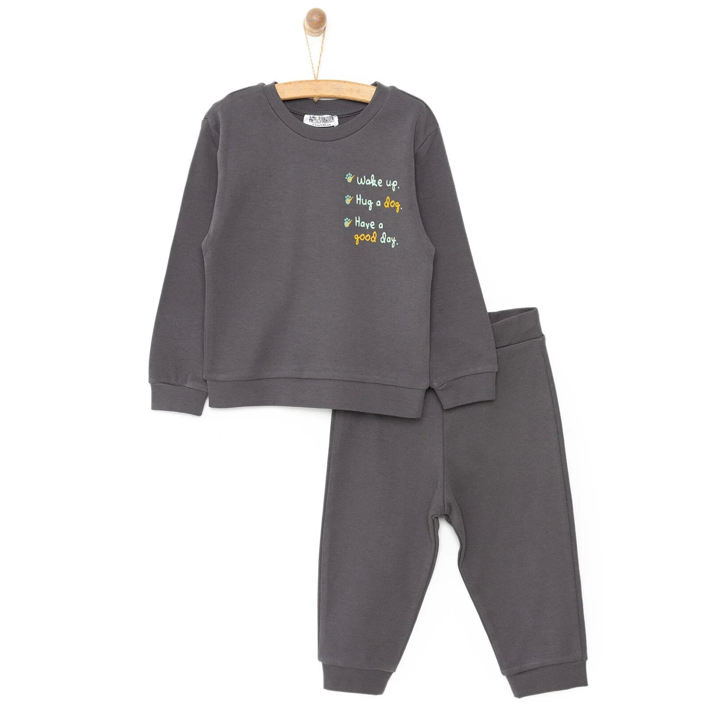 HelloBaby Basic Boy Text Printed Jogging - Anthracite