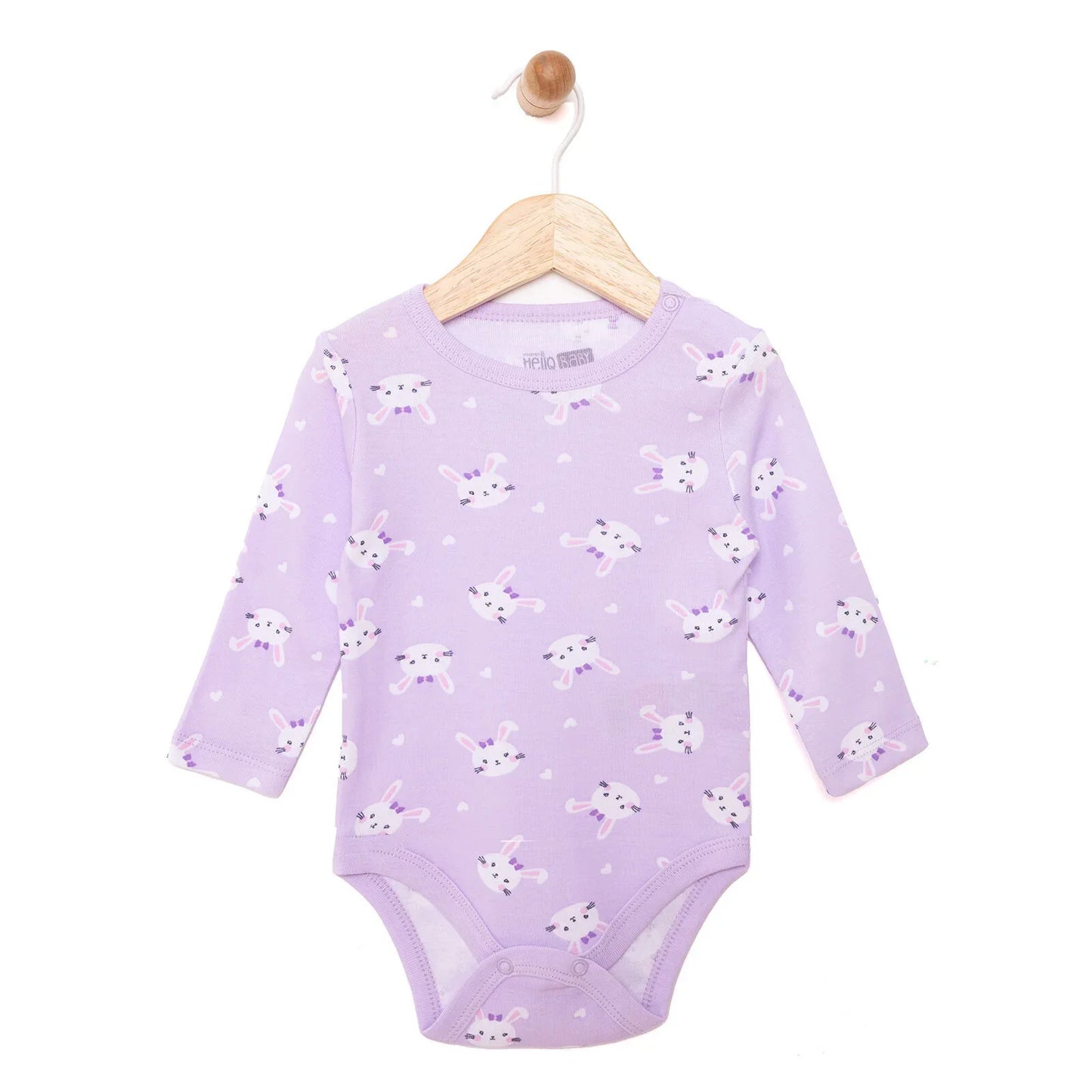 HelloBaby Girl Long Sleeve Bodysuit - Purple