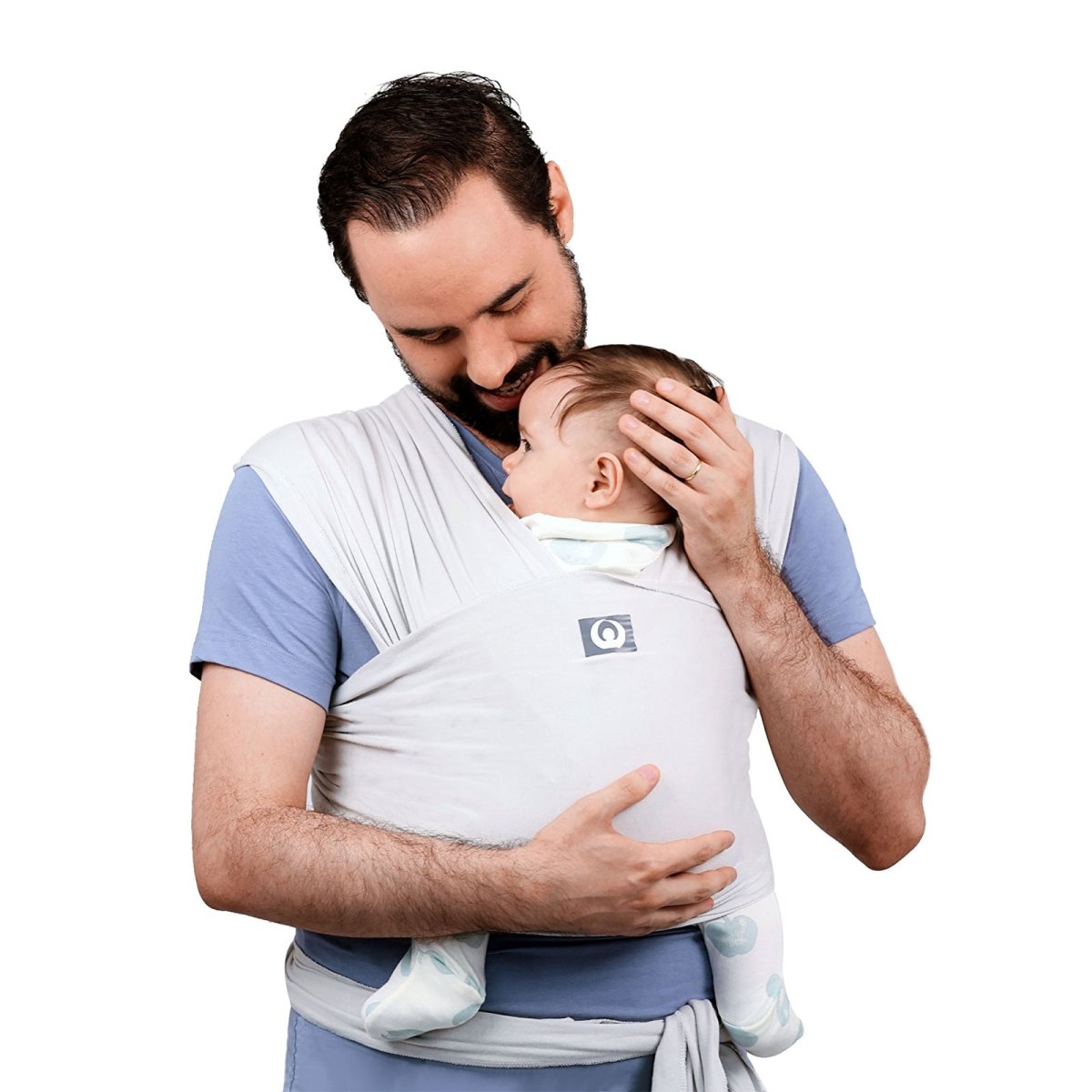 Gaia Carry Stretchy Baby Wrap Organic Cotton - Silver Grey