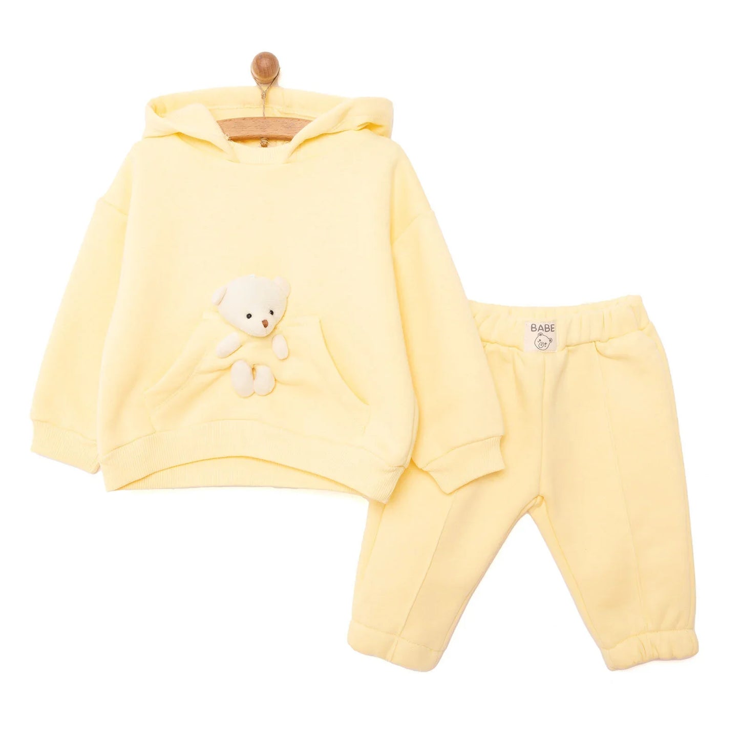 Tuffy Teddy Line Girl Jogging Set - Yellow