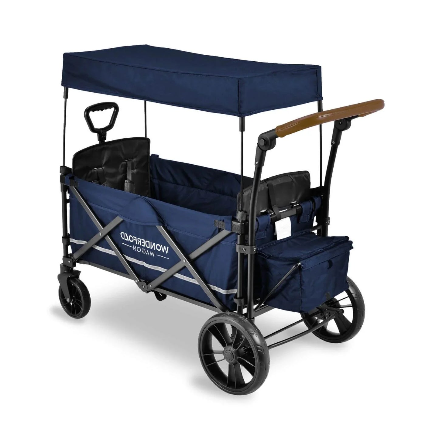 Wonderfold X2 Push & Pull Double Stroller Wagon - Midnight Blue