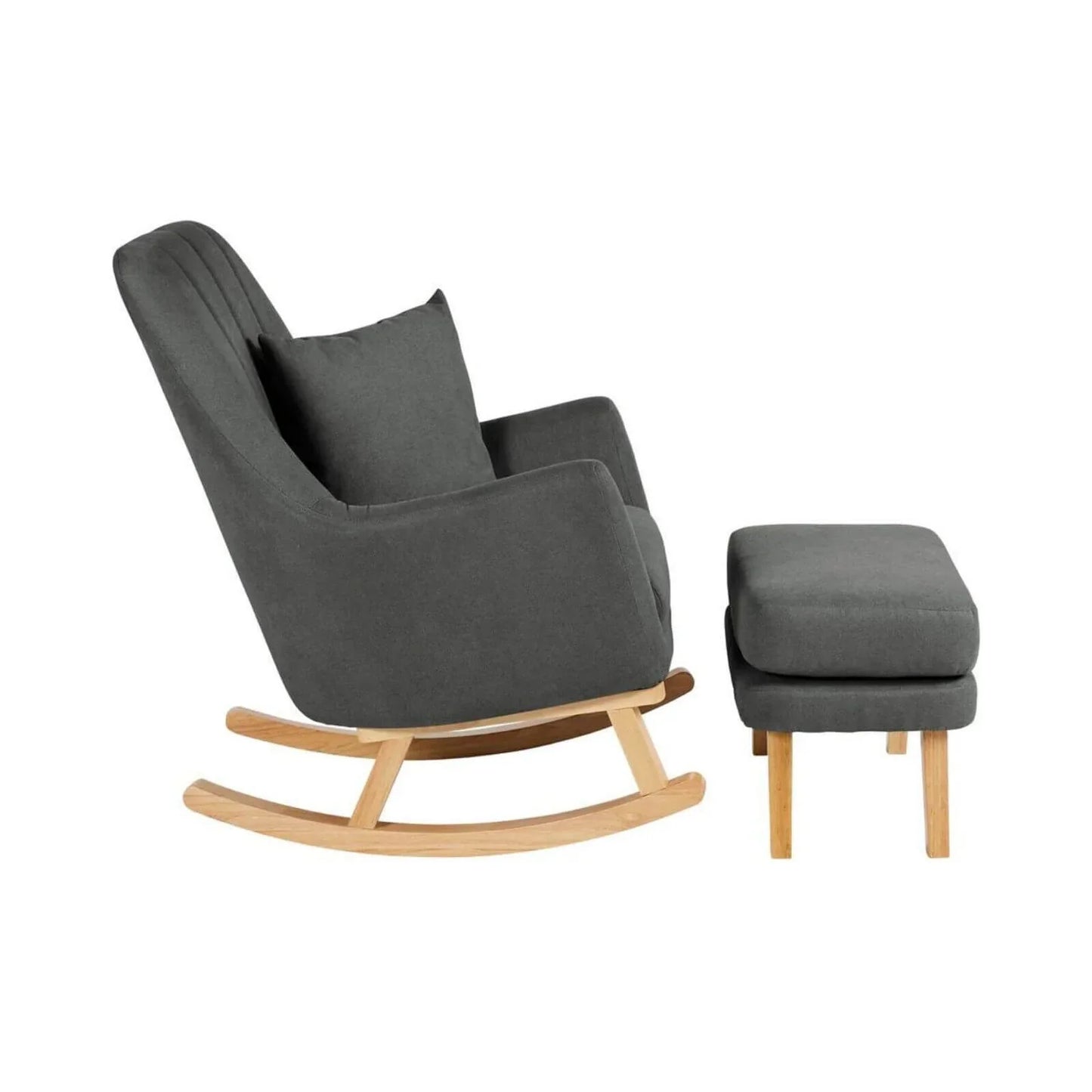 Ickle Bubba Eden Deluxe Nursery Chair & Stool - Charcoal Grey