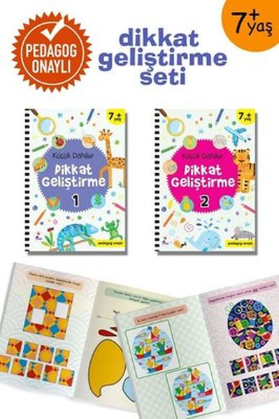 Küçük Dahiler Dikkat Geliştirme Seti - 7+ Yaş-2 Kitap Takımı