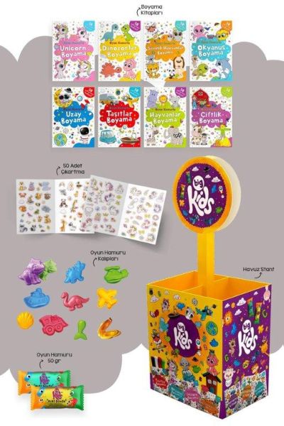 Oyuncaklı Kitap Standı - (8 Çeşit 200 Adet)