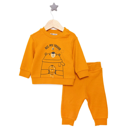 HelloBaby Basic Boy Bear Printed Jogging - Ginger