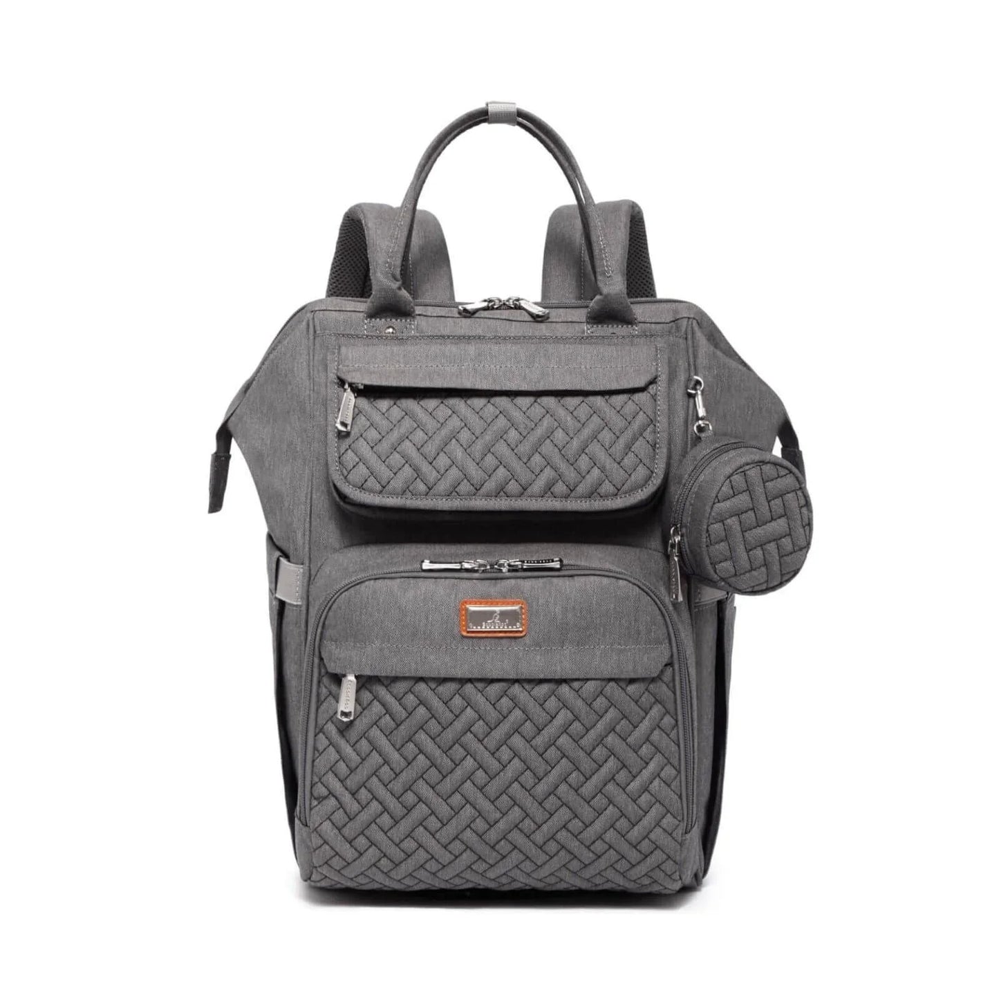 BabbleRoo Wide Top Nappy Backpack - Dark Grey