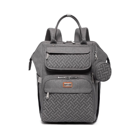 BabbleRoo Wide Top Nappy Backpack - Dark Grey
