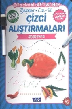 Çizgi Alıştırmaları - Sebzeler – Kolektif – Parıltı Yayınları – kitap kapağı