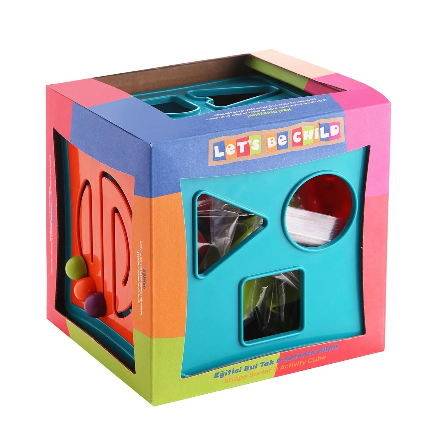 Let's Be Child Educational Shape Sorter & Activity Cube