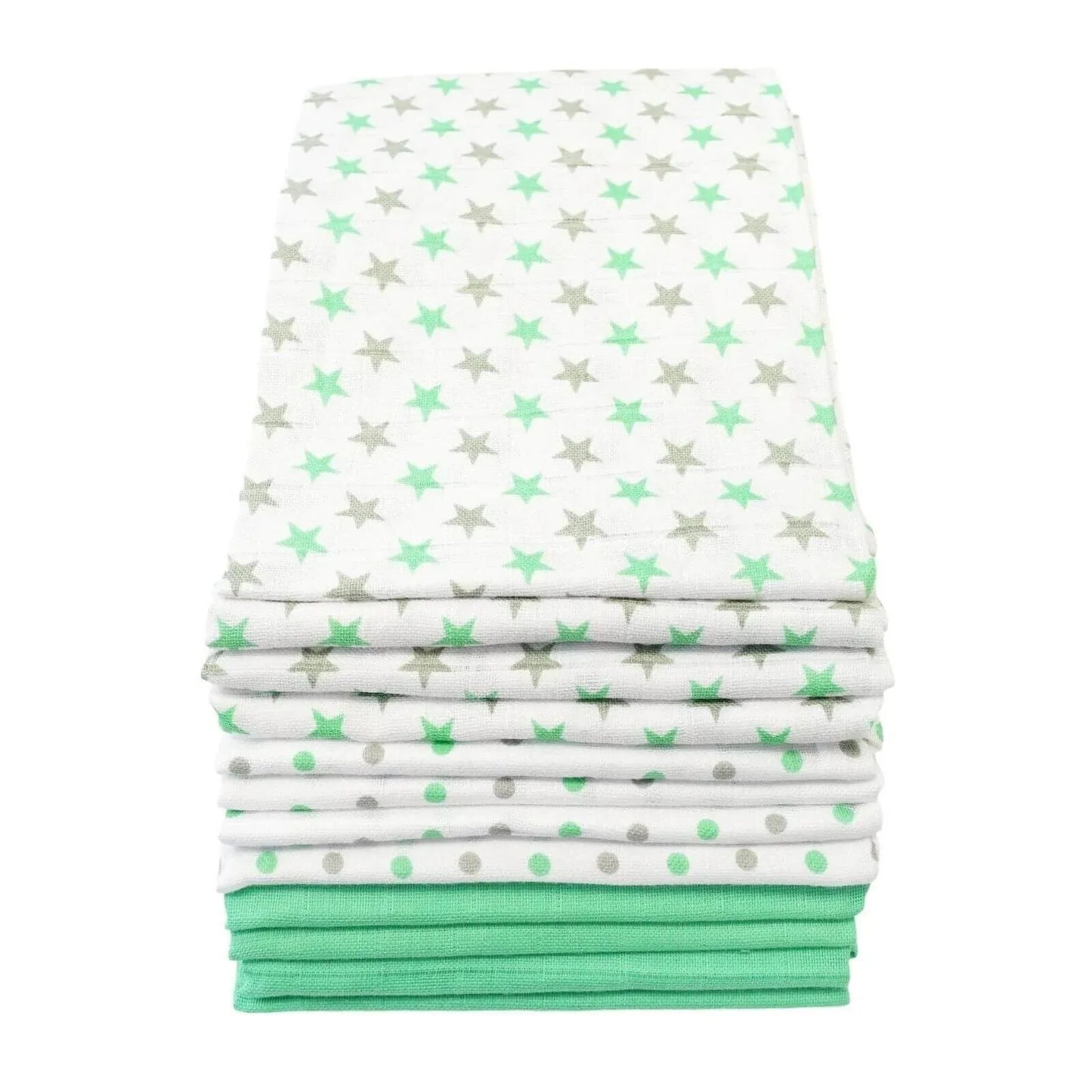 MuslinZ 12 Pack Muslin Squares 70x70cm - Mint