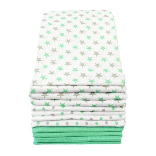 MuslinZ 12 Pack Muslin Squares 70x70cm - Mint