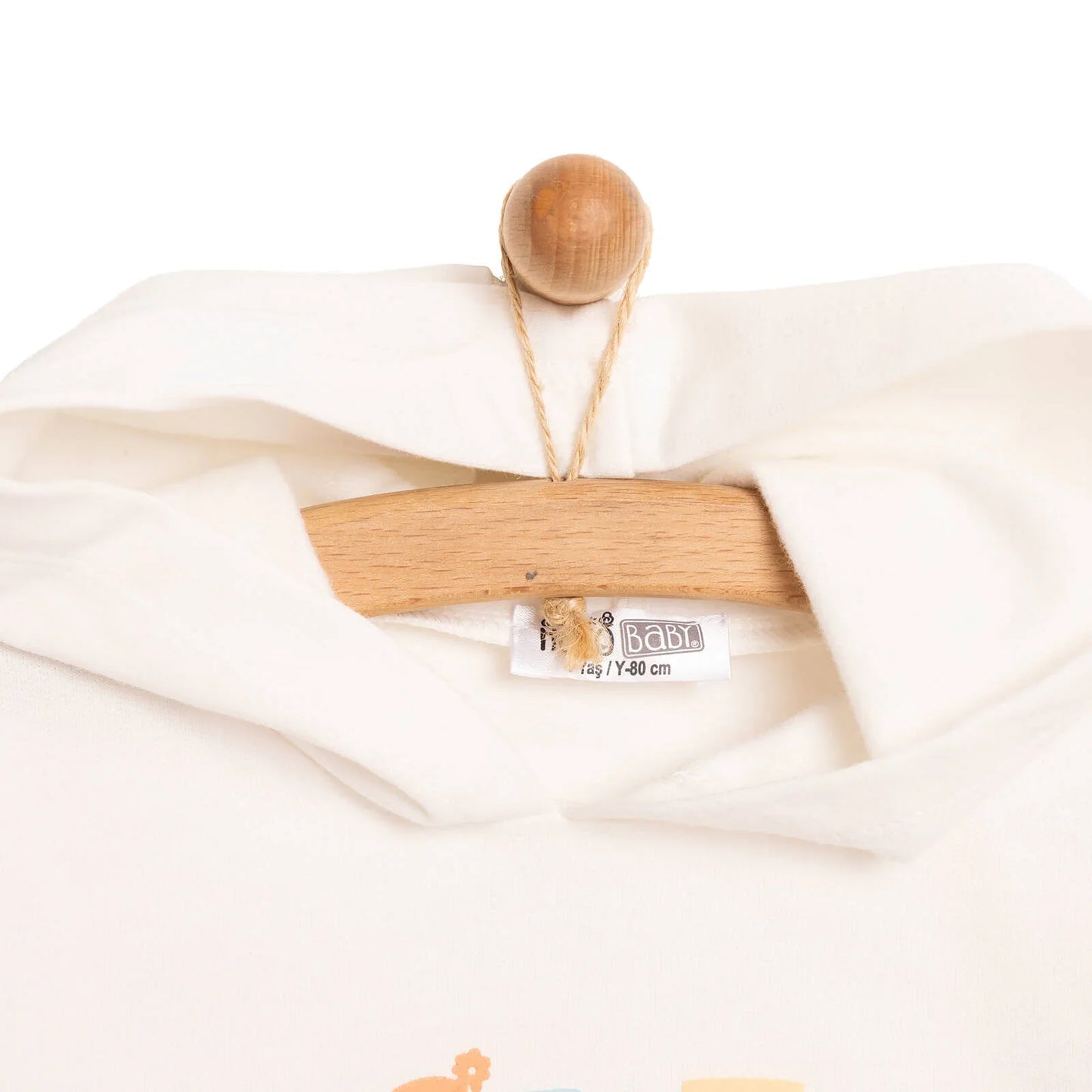 HelloBaby Baby Girl Sweatshirt Footless Bottom - Ecru