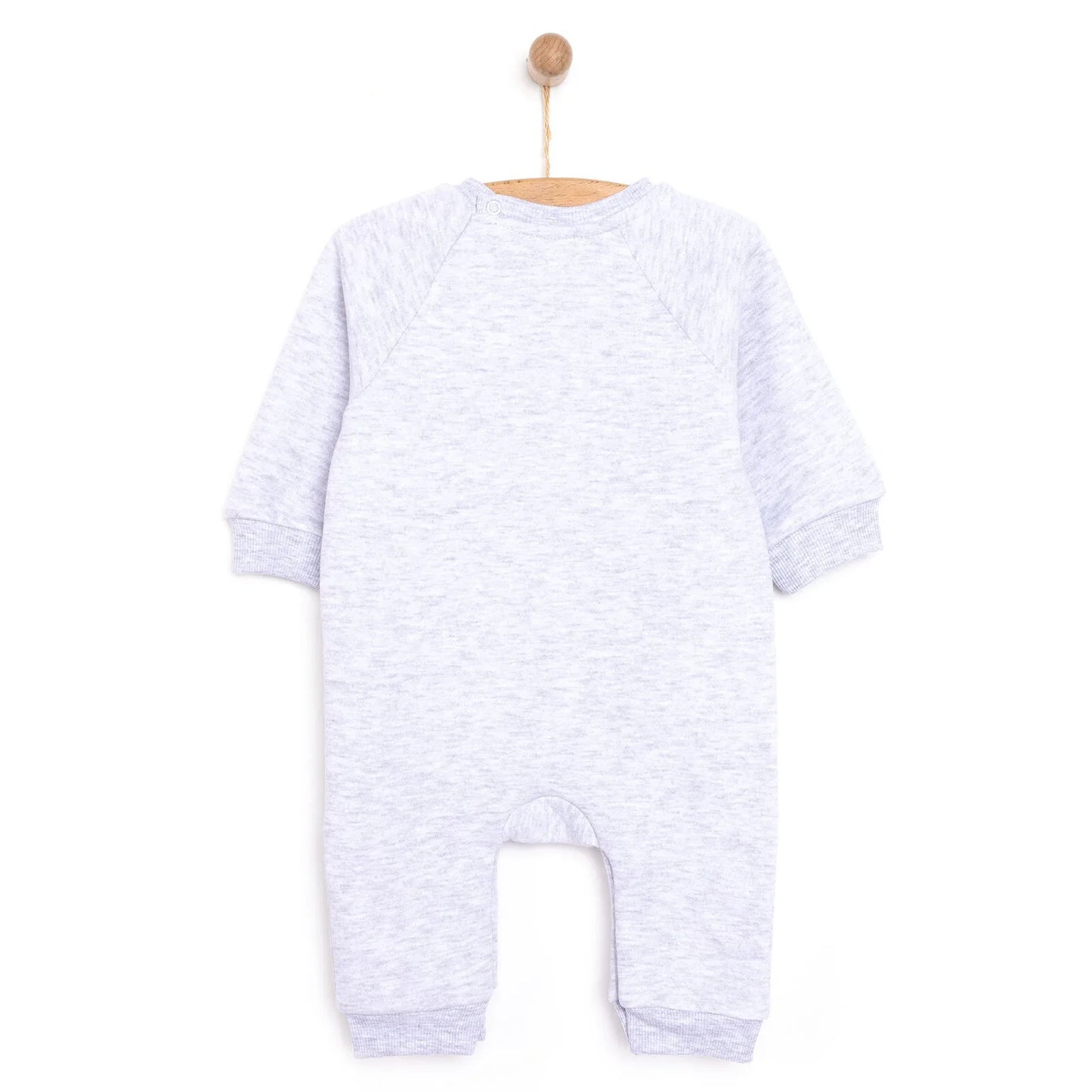 HelloBaby Newborn Girl Figure Jumpsuit - Snow Melange