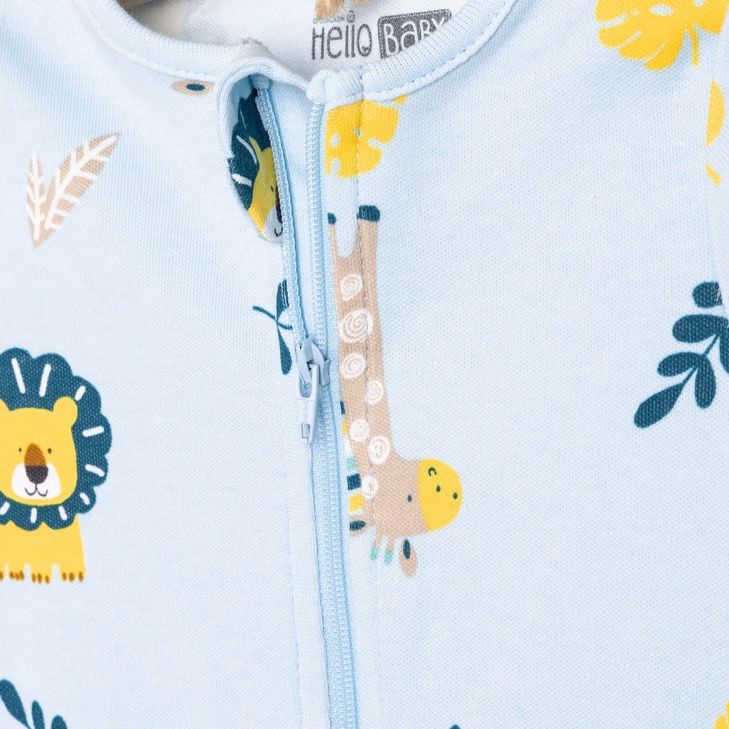 HelloBaby Footed Jumpsuit - Light Blue