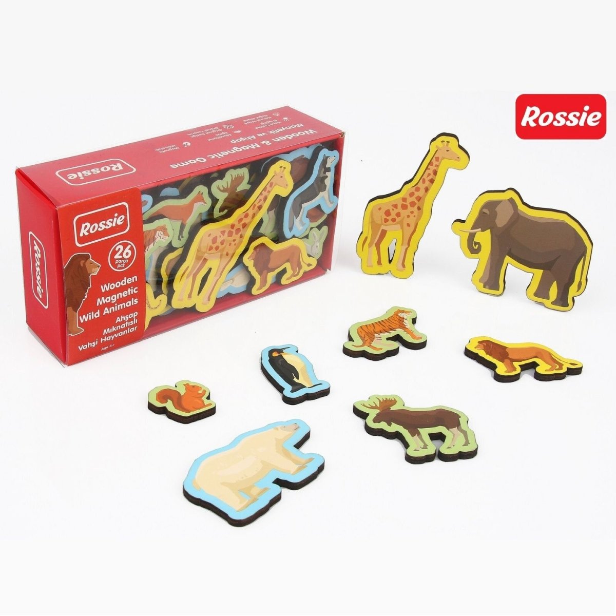 Rossie Magnetic Wooden Wild Animals