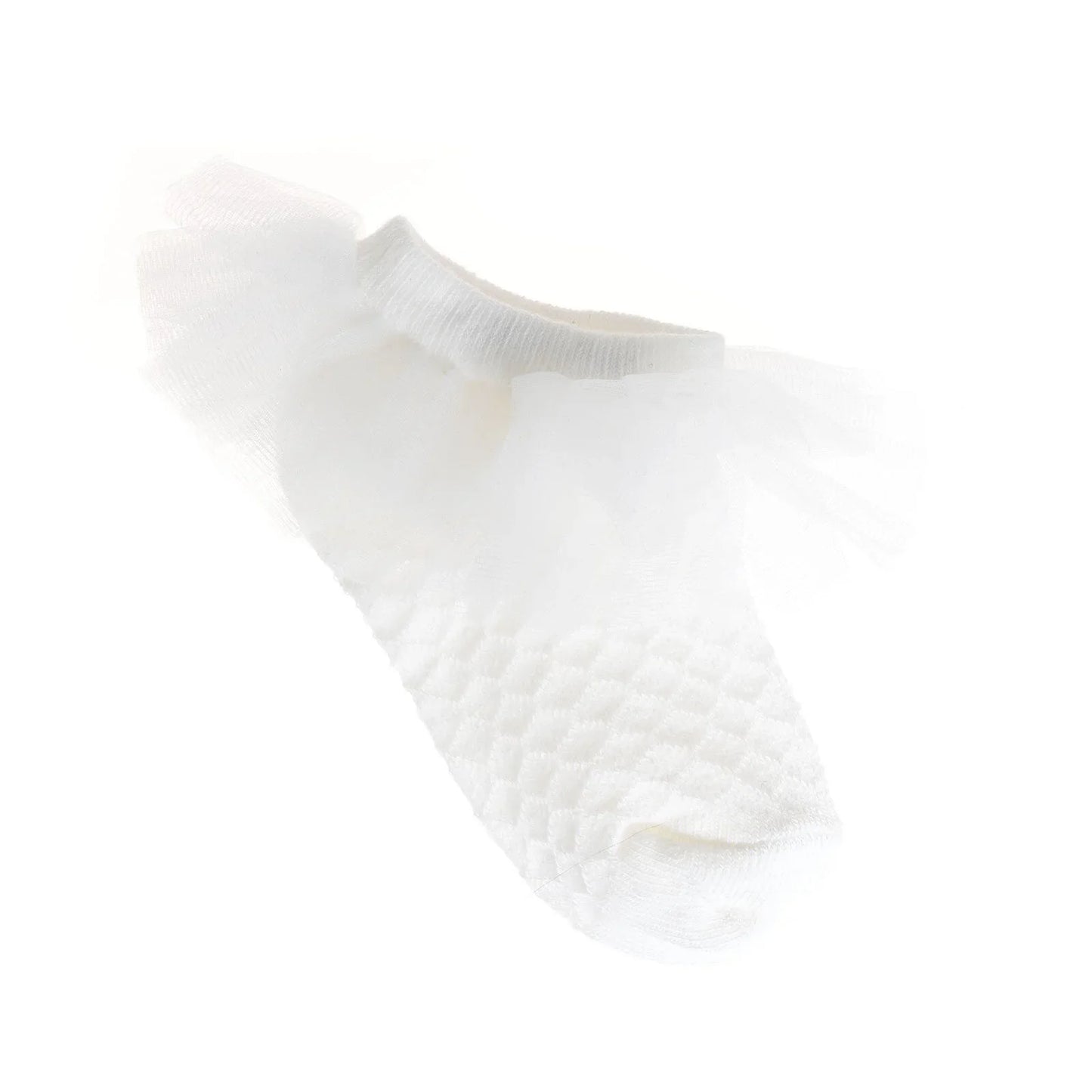 HelloBaby Girl Socks with Lace - White