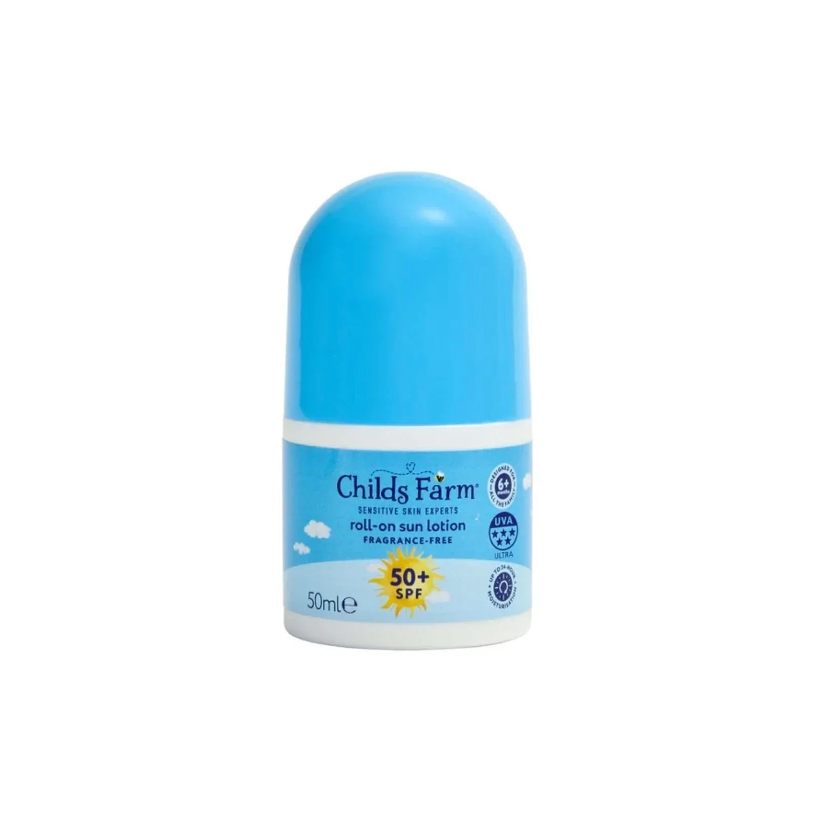 Childs Farm SPF50+ Roll On Fragrance Free Sun Lotion 50ml