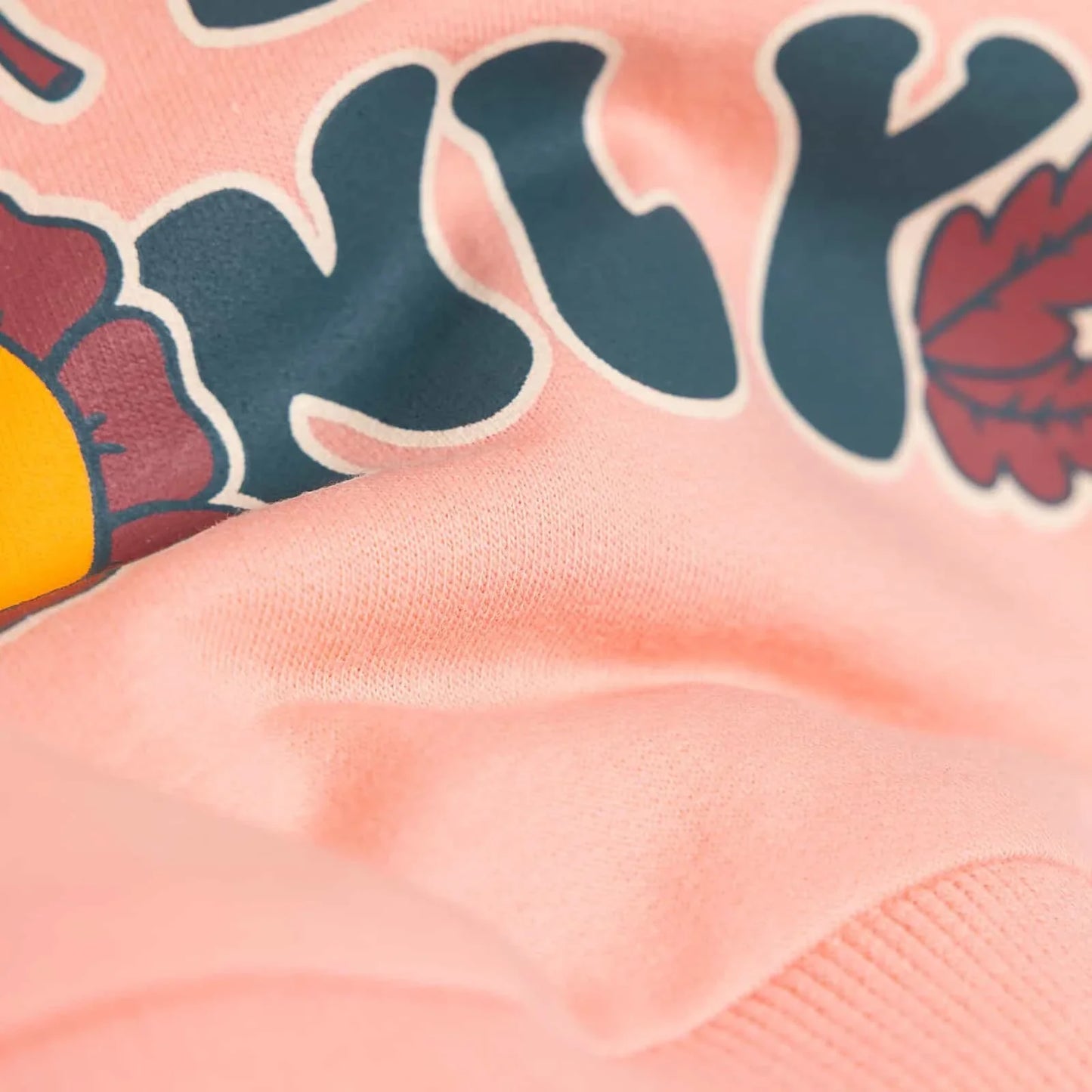 HelloBaby Basic Low Raised Floral Text Printed Sweatshirt - Pink