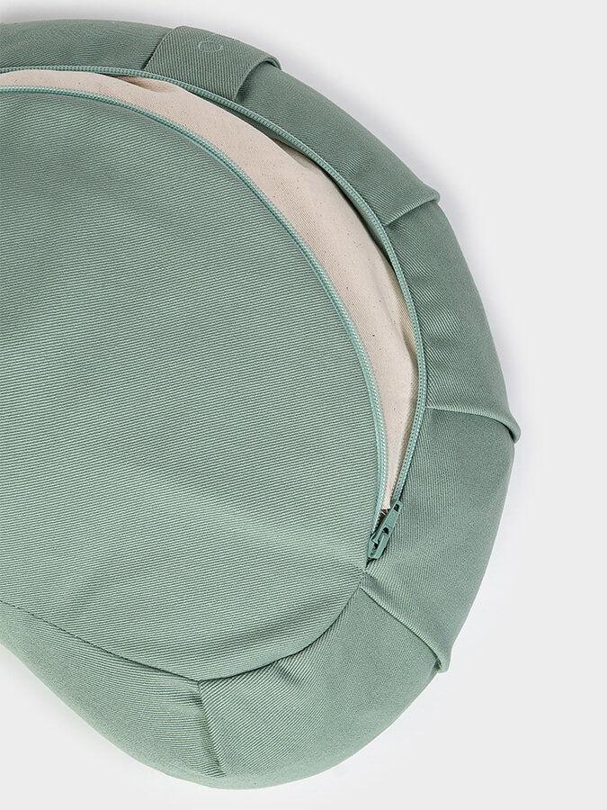 Yoga Studio GOTS Organic Cotton Crescent Lotus Zafu Buckwheat Cushion