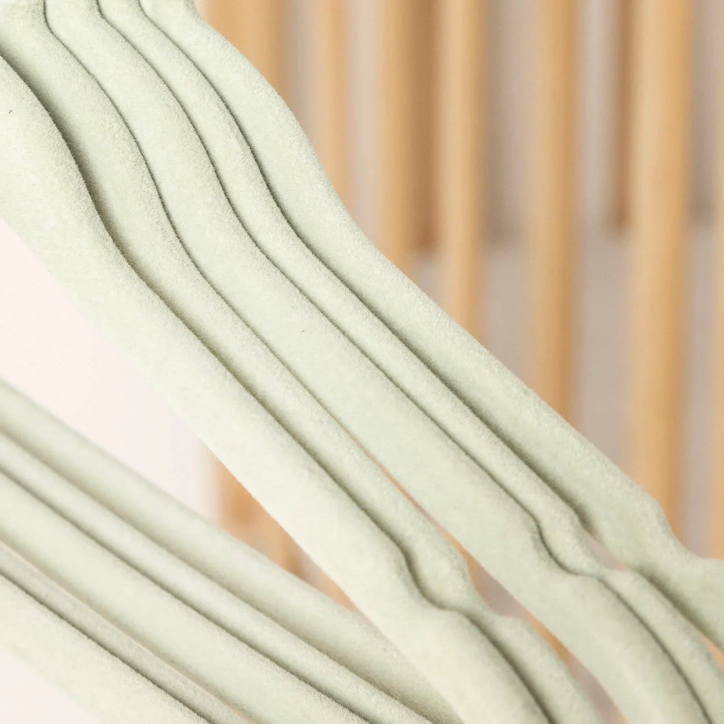 HelloBaby Velvet 5 pcs Hangers - Light Green