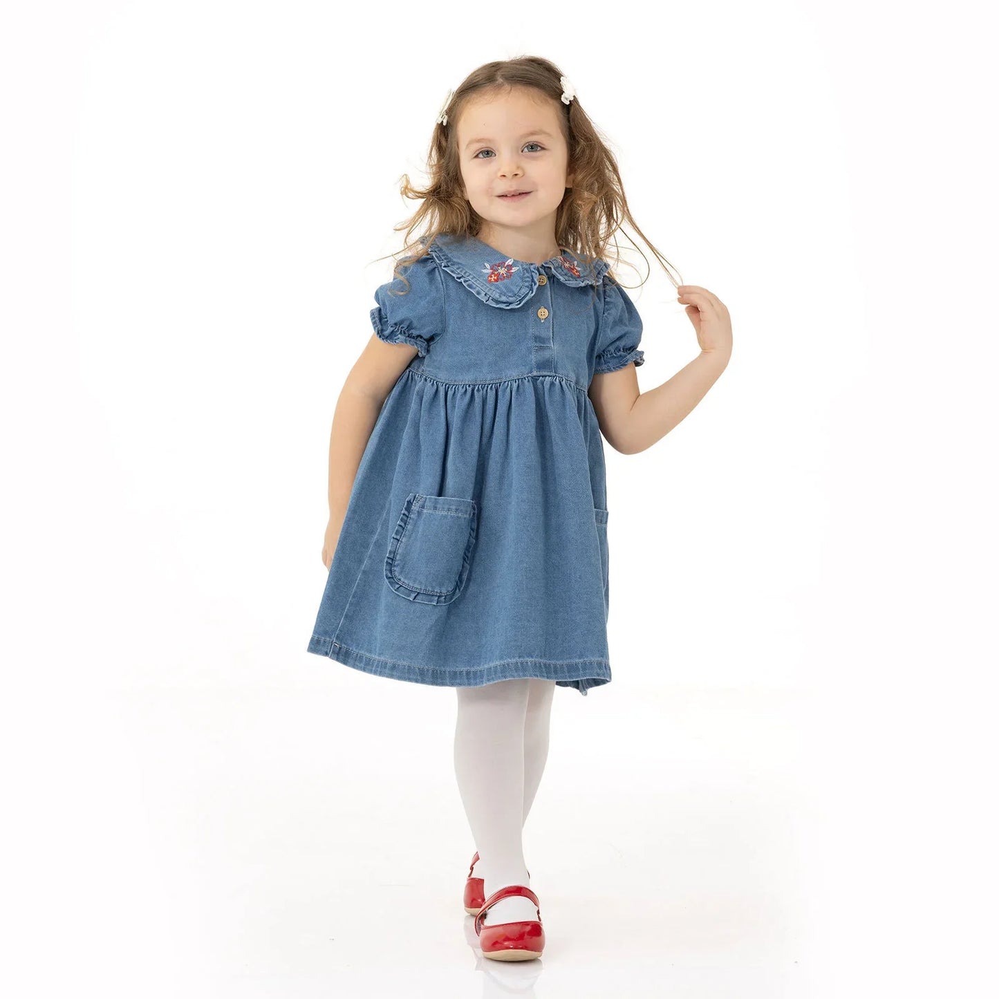 HelloBaby Spring Memories Girl Dress - Indigo