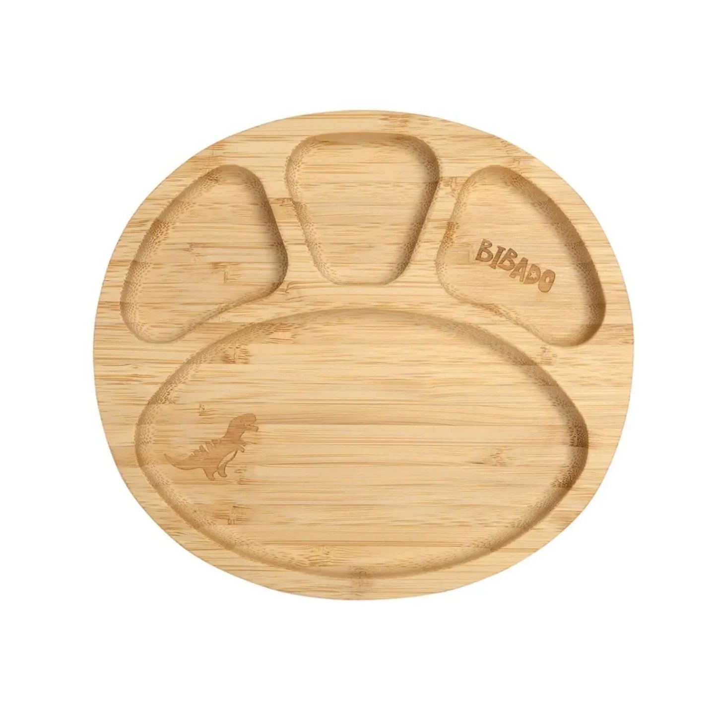 Bibado Natural Bamboo Suction Divider Plate - Mist