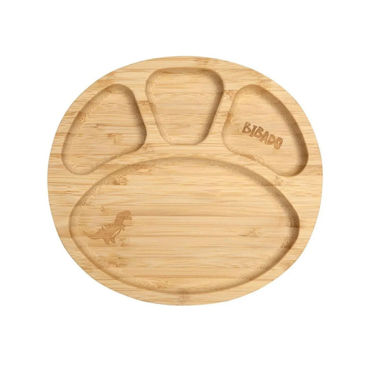 Bibado Natural Bamboo Suction Divider Plate - Mist