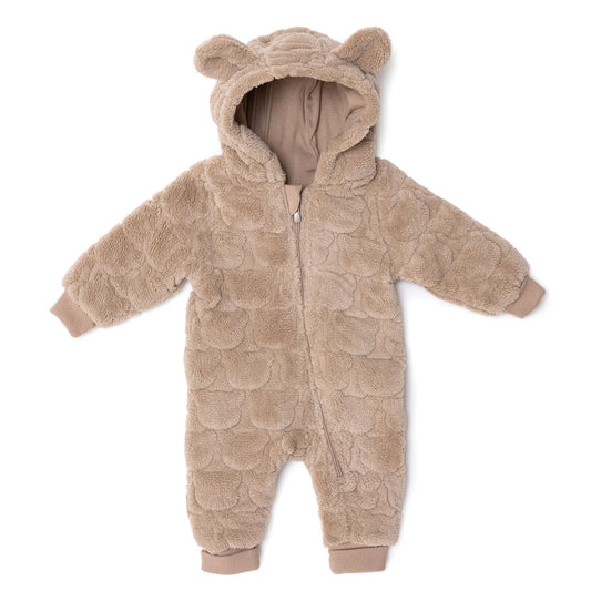 Midimod Newborn Welsoft Footless Jumpsuit - Beige