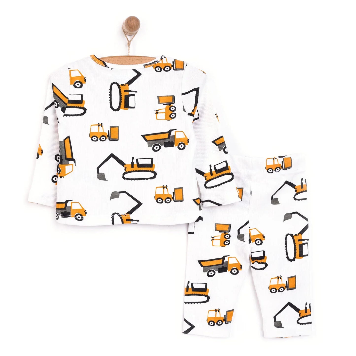 HelloBaby Boy Long Sleeve Pyjamas Set - Ecru