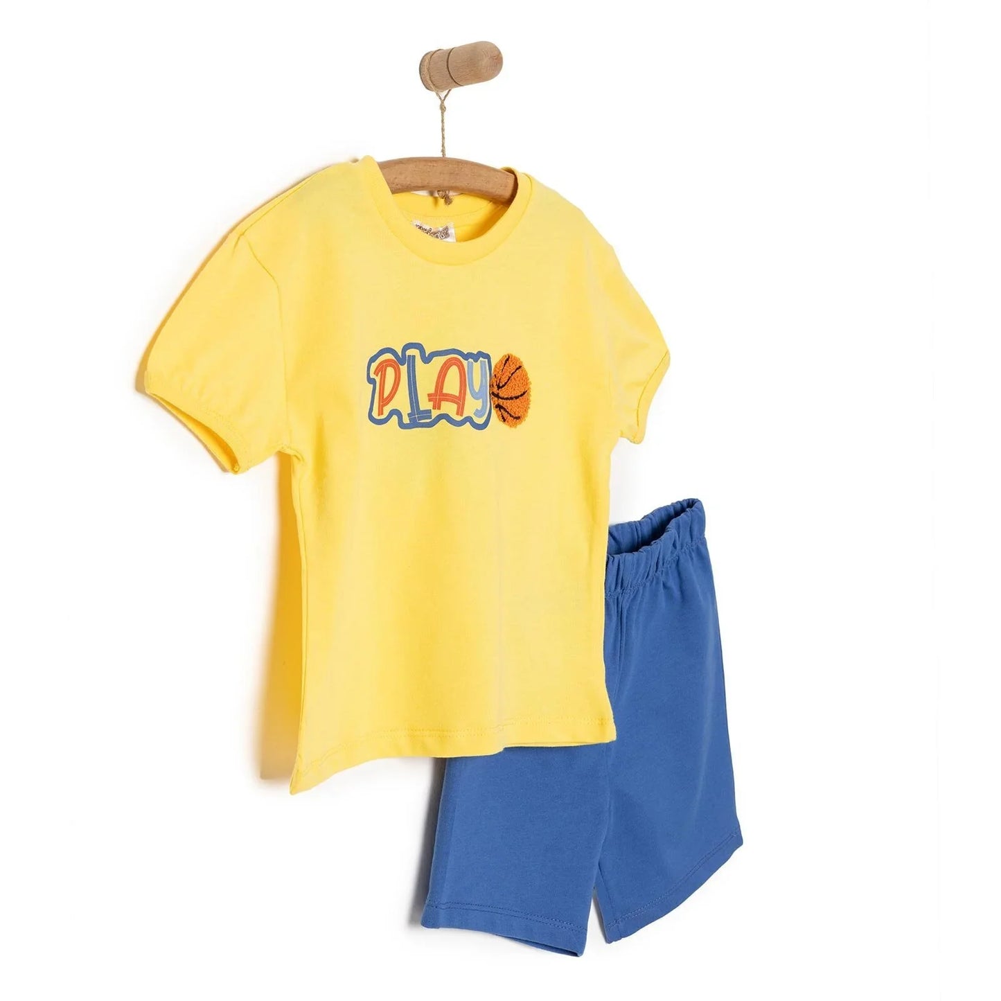 HelloBaby Motto Boy T-shirt & Short - Yellow