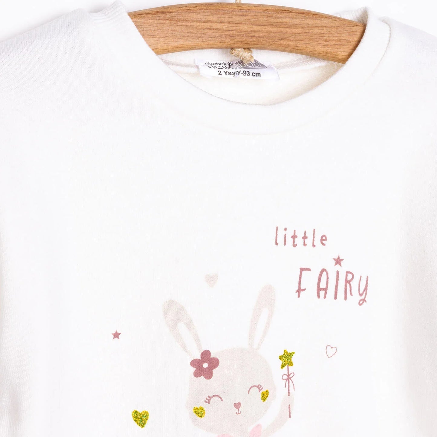 HelloBaby Baby Girl Winter Fairytale Sweatshirt - Ecru