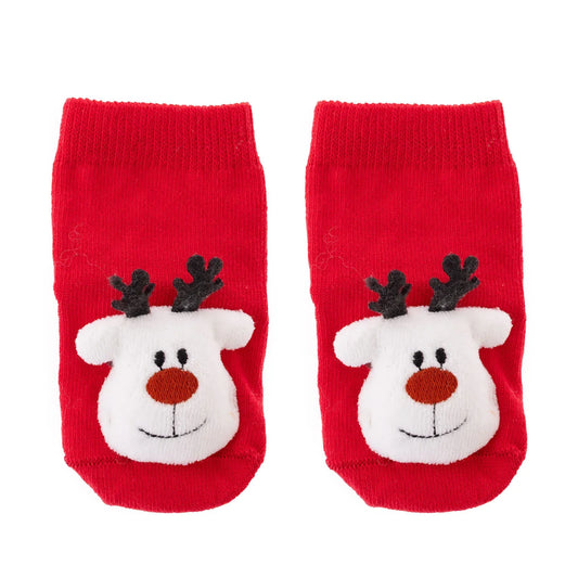 HelloBaby Christmas Baby Girl Socks - Red