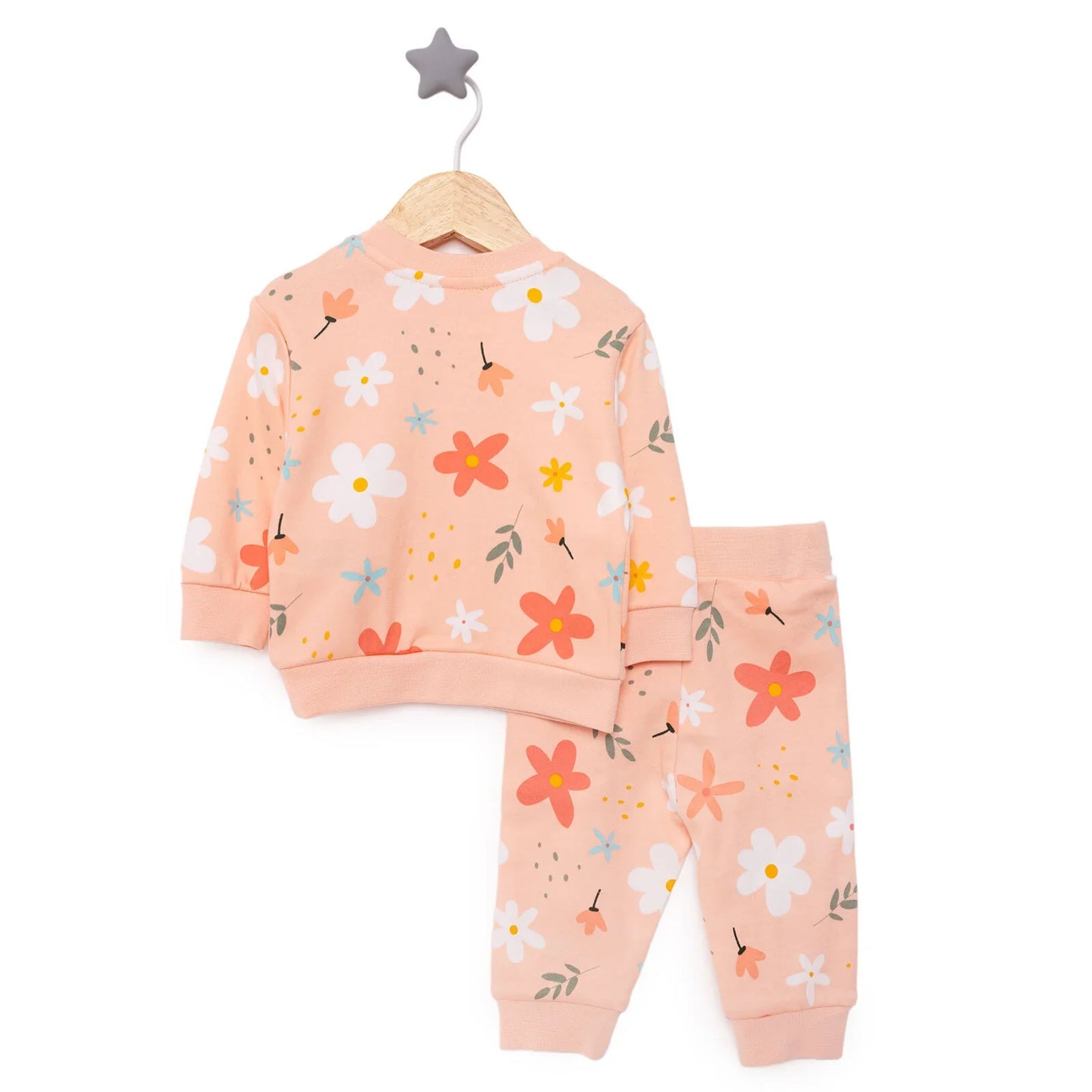 HelloBaby Basic Girl Flower Printed Jogging Set