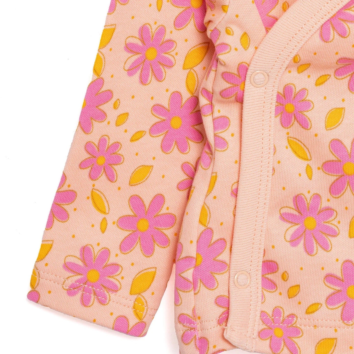 HelloBaby Girl Wrapover Top-Hat-Footed Bottom - Salmon