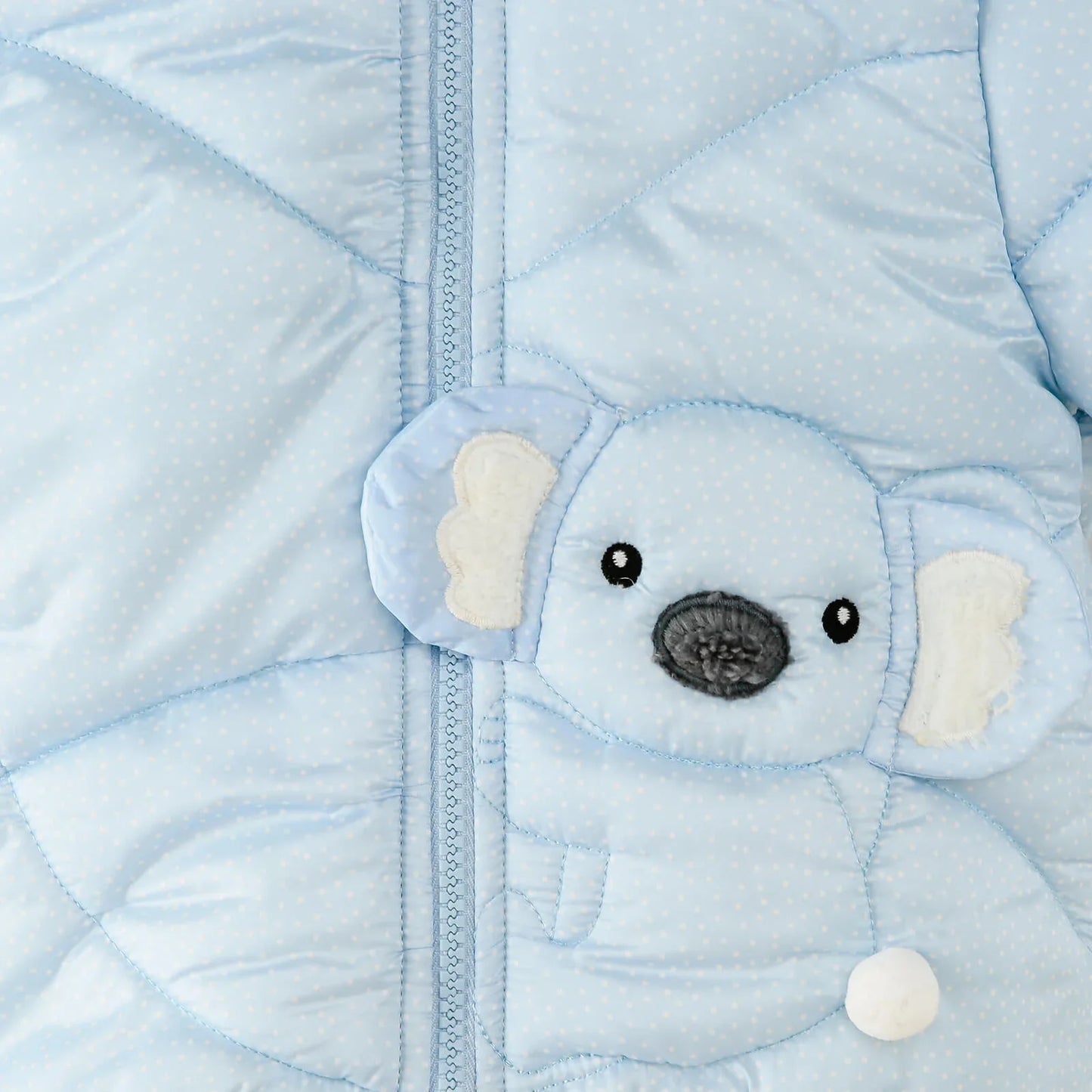 Midimod Baby Girl Coat with Ears - Blue