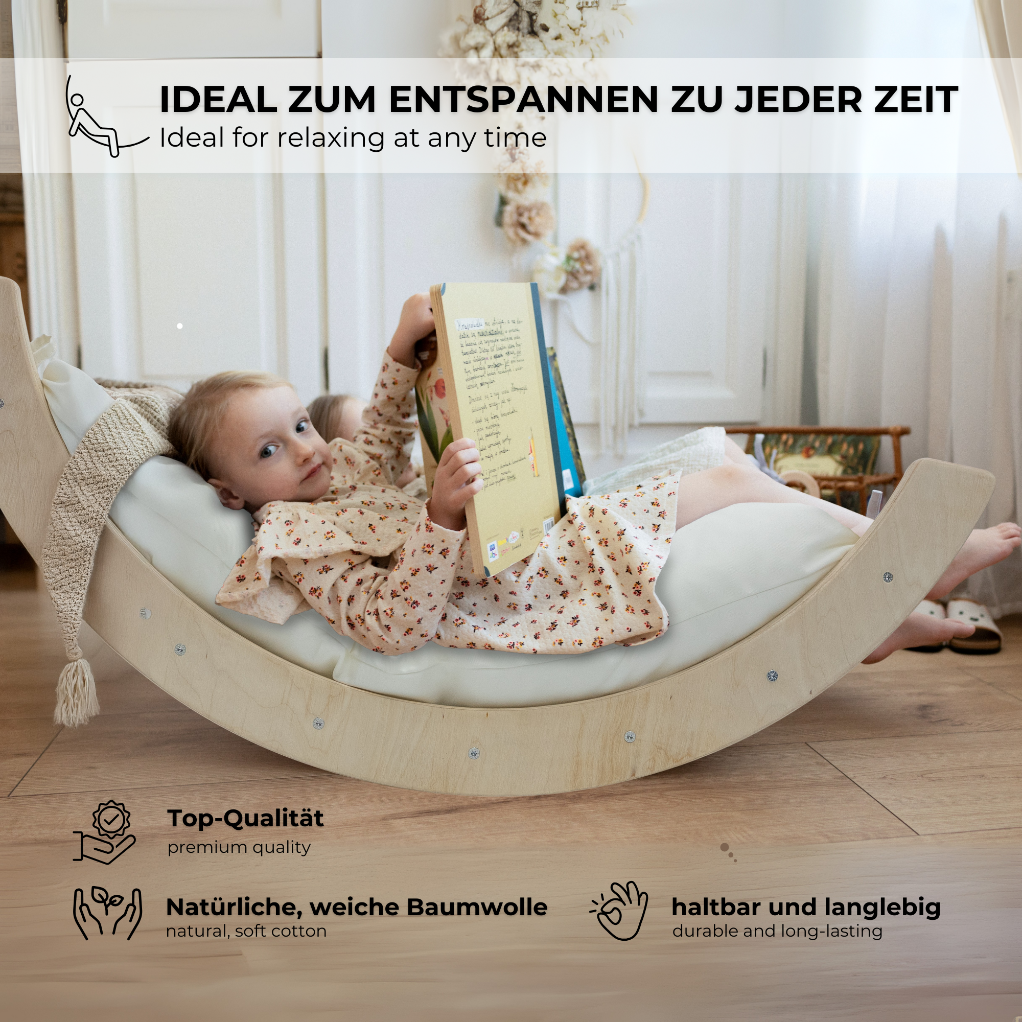 MAMOI® Cushion for toddler climbing frame indoor, Cushion for Baby kids climbing dome, Mat for wooden climbing triangle for children from 1/2/3 years-2