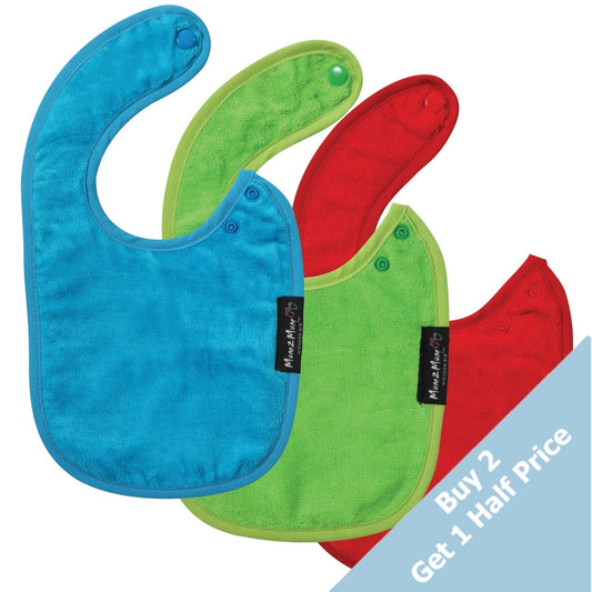 3 PACK - Mum 2 Mum Infant Wonder Bibs - Red / Lime / Teal - mezetto Baby&More Baby&More